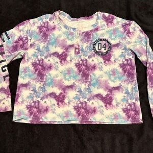 Justice Tie-Dye Long Sleeve Tee with 04 Patch